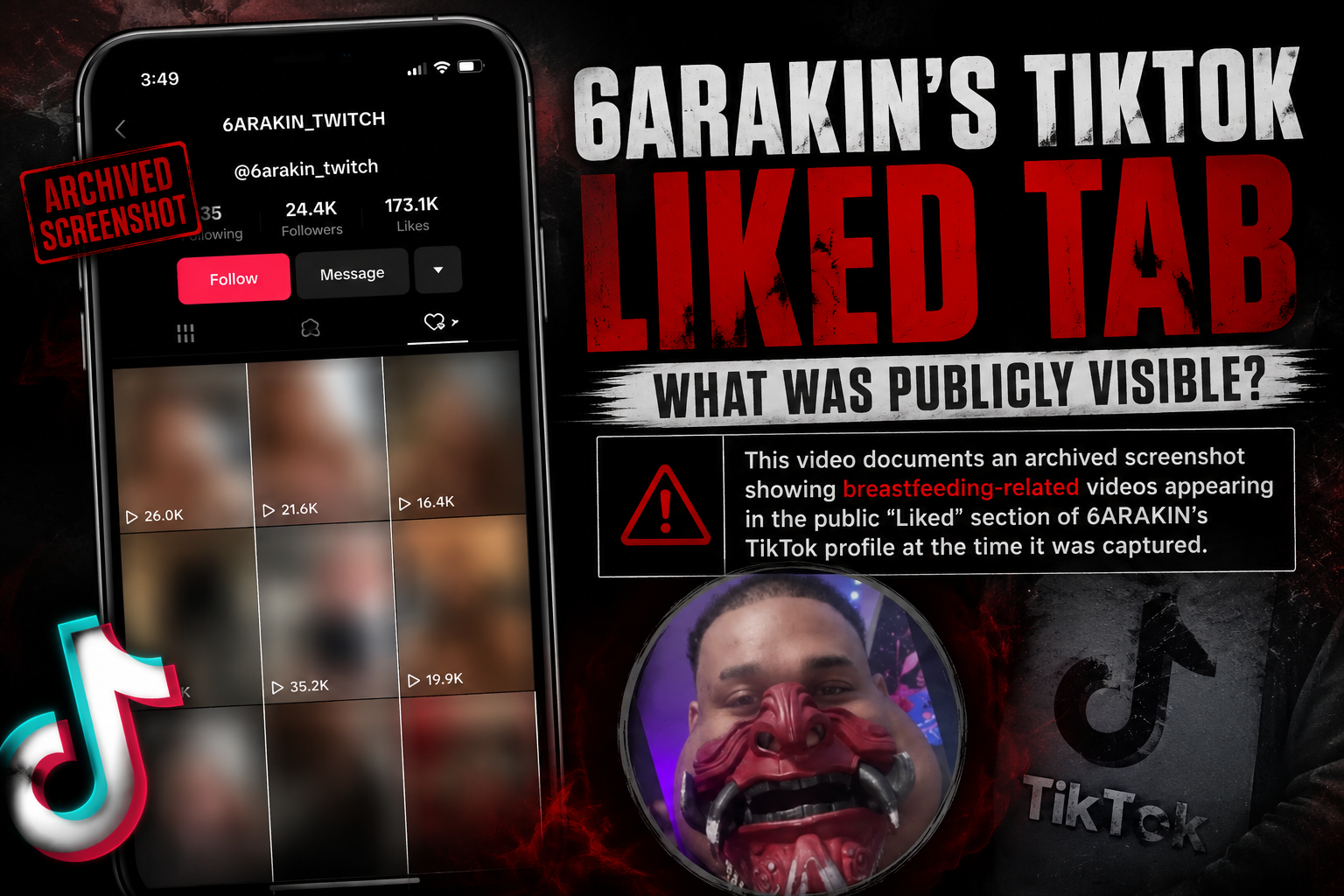 Documentary: Reviewing 6ARAKIN's TikTok Likes... Breastfeeding Videos Appeared